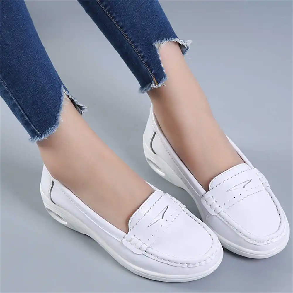 Women Formal Wear Ideas - 남녀공용 두꺼운 밑창 슬립온 화이트 트레이너,