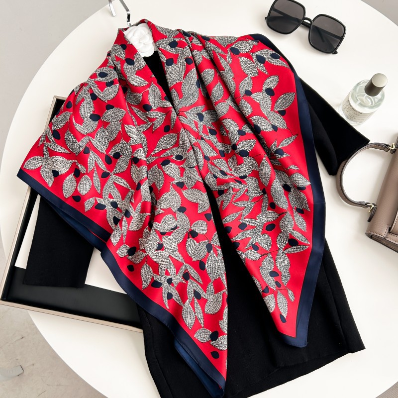 Scarf Silk Neck - 90cm 정사각형 스카프 고품질 반다나 여성용