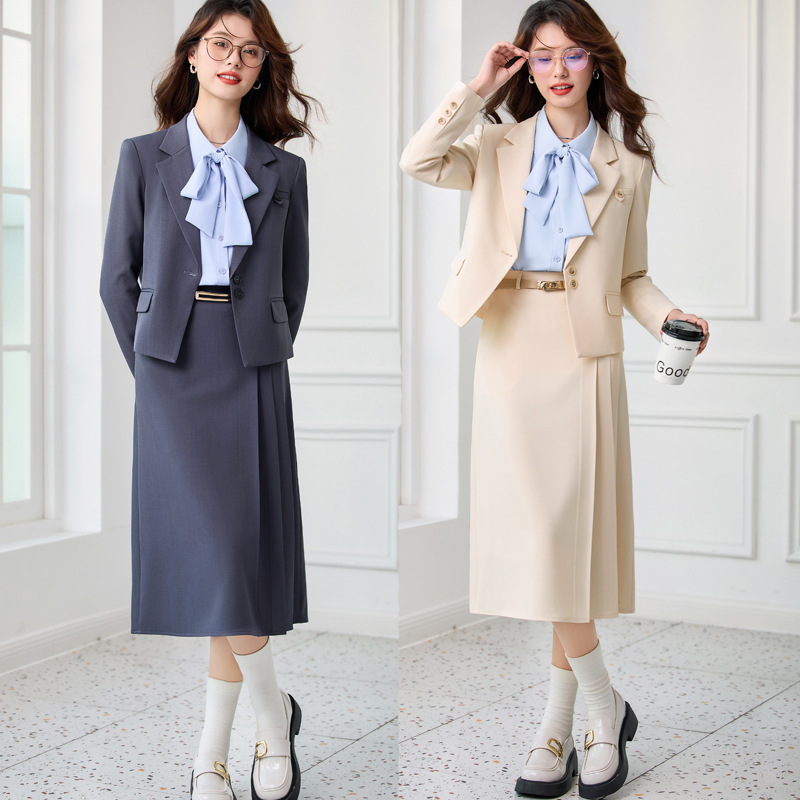 Women'S Formal Wear Petite - 봄, 가을용 그레이 여성 정장 세트,