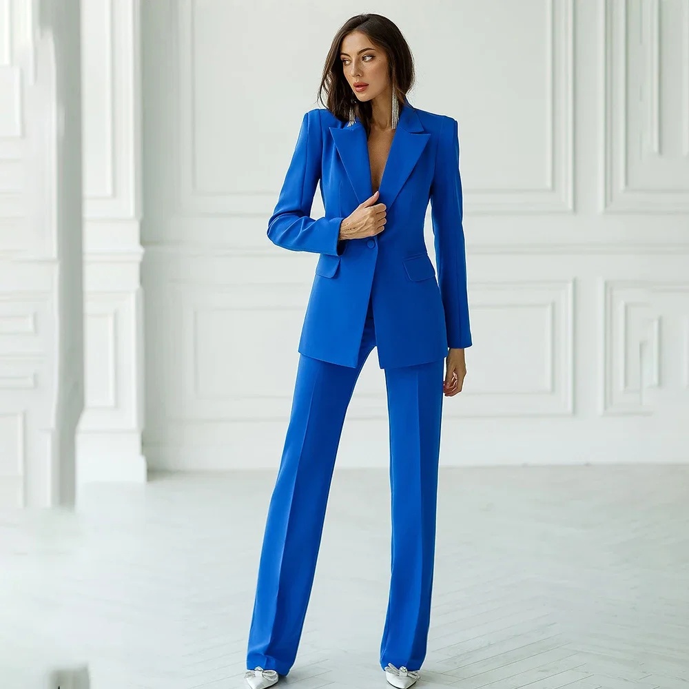 Blazer Set Women Formal - 여성용 투피스 2026년 유행 솔리드 컬러