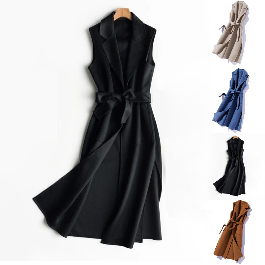 Women'S Formal Wear Cardigan - 여성용 보온 턴다운 칼라 슬리브리스 오픈