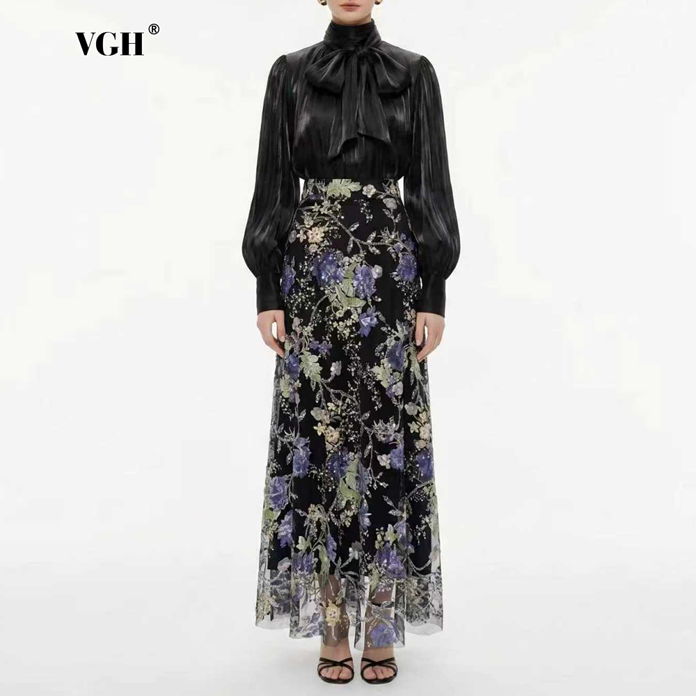 Women'S Formal Wear Suits - VGH 여성용 우아하고 세련된 블랙 플로럴