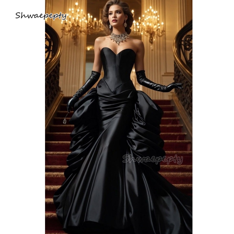 Victorian Women'S Formal Wear - Ruched 빈티지 빅토리아 인어 댄스 파티