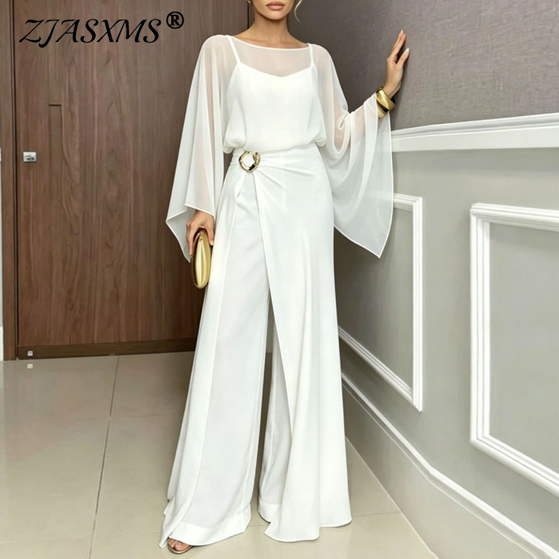 Women'S Formal Wear Suits - 여성 정장 점프수트 2피스 세트 시스루