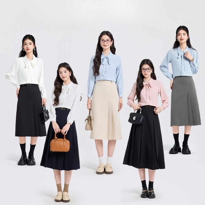 Women'S Formal Wear Petite - 여성용 핑크 시폰 셔츠, 새로운 프로페셔널