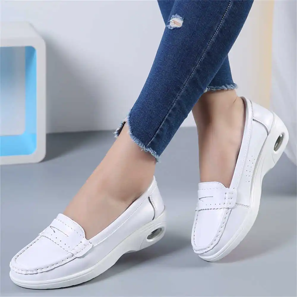 남녀공용 두꺼운 밑창 슬립온 화이트 트레이너, 플랫 슈 - Women Formal Wear Ideas 리뷰 및 가격