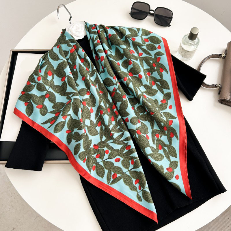 90cm 정사각형 스카프 고품질 반다나 여성용 명품 트 - Scarf Silk Neck 리뷰 및 가격