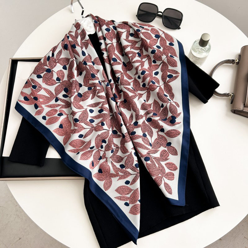 90cm 정사각형 스카프 고품질 반다나 여성용 명품 트 - Scarf Silk Neck 리뷰 및 가격
