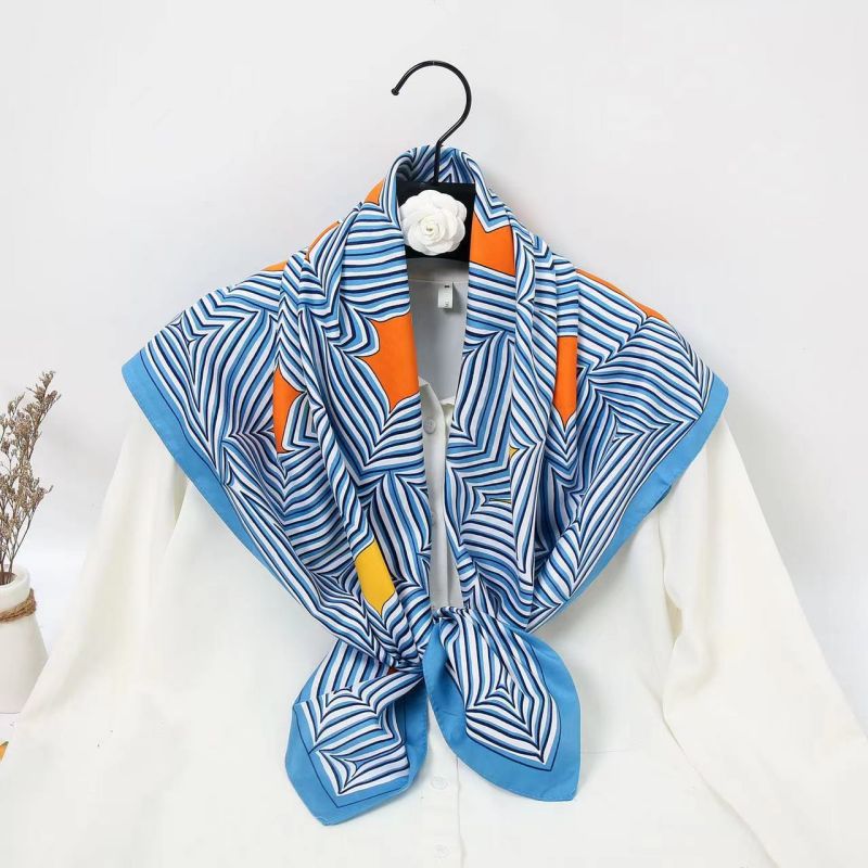 90cm 정사각형 스카프 고품질 반다나 여성용 명품 트 - Scarf Silk Neck 리뷰 및 가격