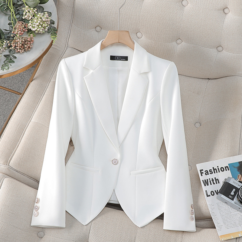 새로운 패션 여성 정장 블레이저 여성 레드 화이트 블랙 - Women Formal Wear Office 리뷰 및 가격