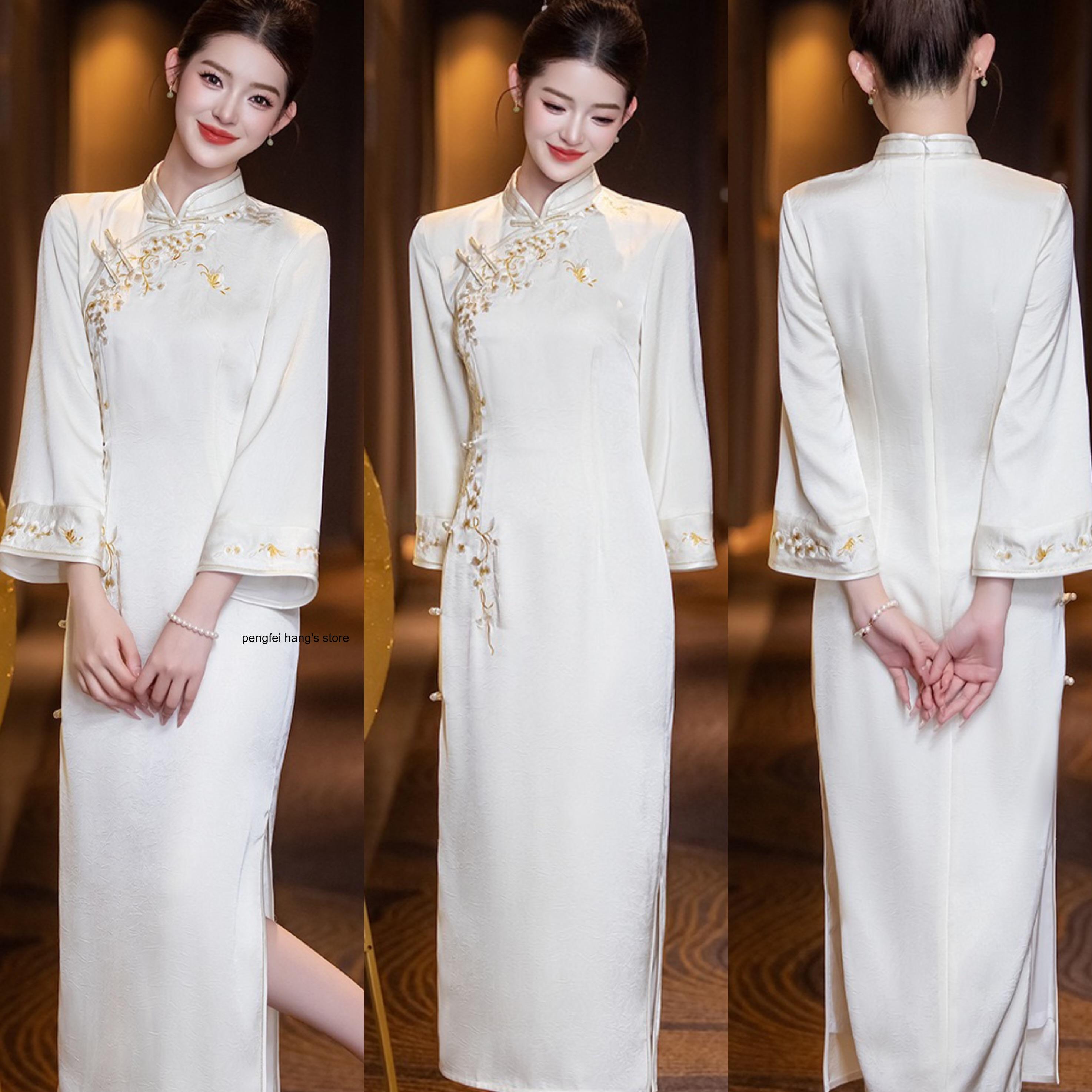 2026 가을 여성 우아한 개량 치파오 롱 드레스 작은 - Women'S Formal Wear Petite 리뷰 및 가격