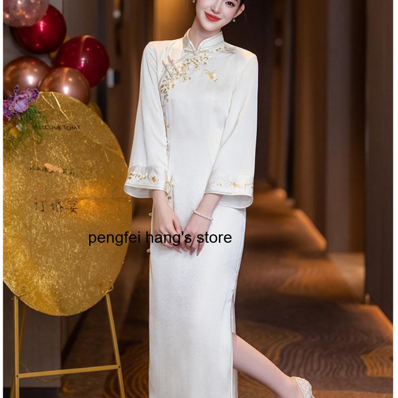 2026 가을 여성 우아한 개량 치파오 롱 드레스 작은 - Women'S Formal Wear Petite 리뷰 및 가격