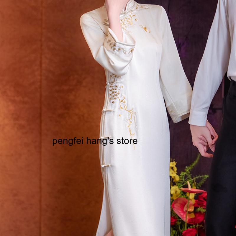 2026 가을 여성 우아한 개량 치파오 롱 드레스 작은 - Women'S Formal Wear Petite 리뷰 및 가격