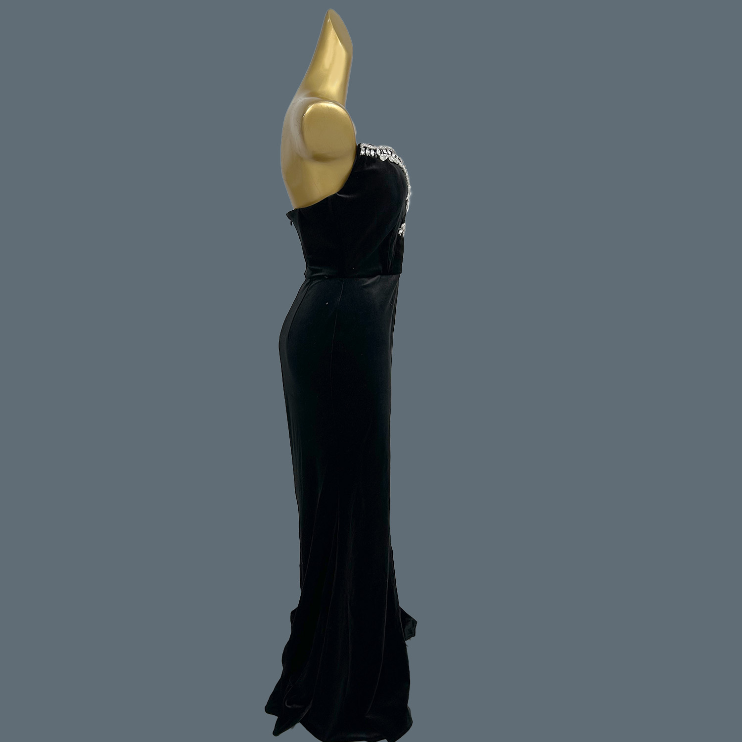 블랙 벨벳 바닥 길이 드레스 하이 엔드 이브닝 드레스  - Women Formal Wear Photoshoot 리뷰 및 가격