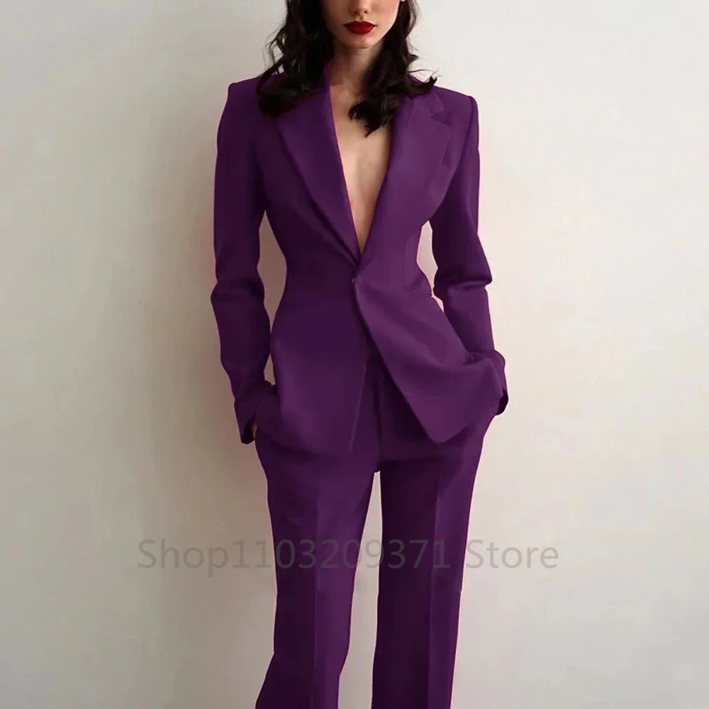 여성 정장 파티 웨딩 플러스 사이즈 2피스 슬림핏 스파 - Blazer Set Women Formal 리뷰 및 가격