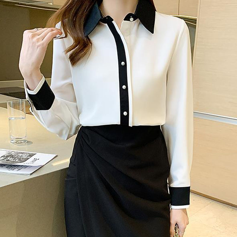 여성용 화이트 쉬폰 셔츠 한국 스타일 싱글 브레스티드  - Women'S Formal Wear Suits 리뷰 및 가격