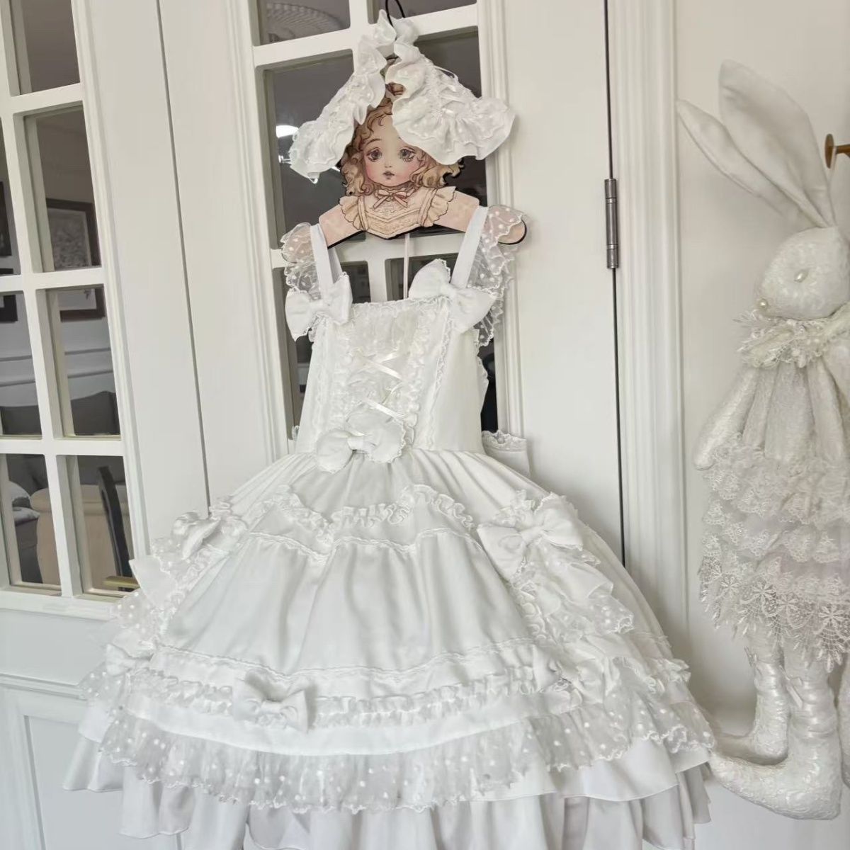 스위트 로리타 드레스 크림 화이트 러플 레이스 프린세스 - Victorian Women'S Formal Wear 리뷰 및 가격
