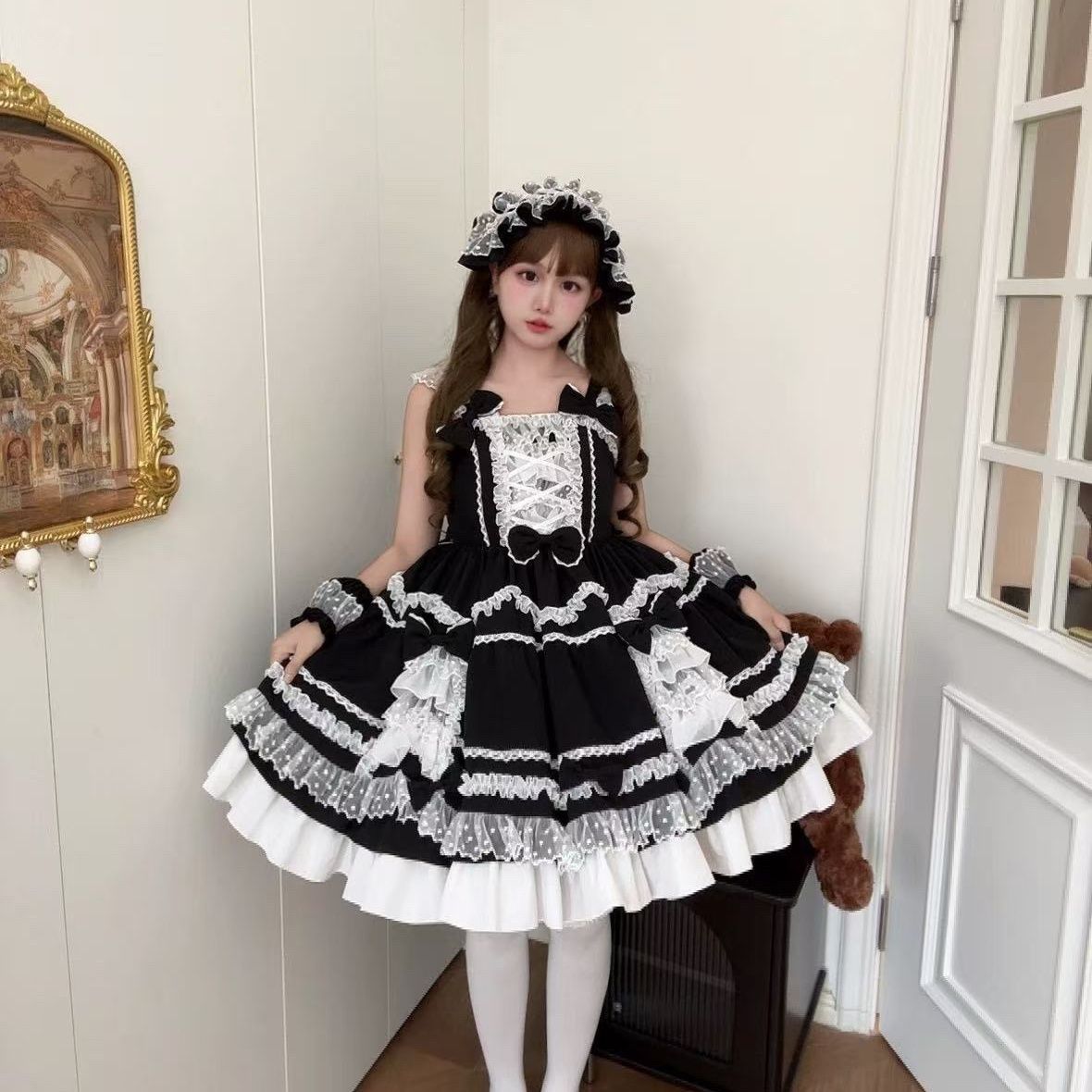 스위트 로리타 드레스 크림 화이트 러플 레이스 프린세스 - Victorian Women'S Formal Wear 리뷰 및 가격