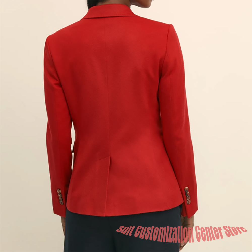 여성용 네이비 울 의류 싱글 브레스티드 투피스 (재킷+ - Women Formal Wear Pants 리뷰 및 가격
