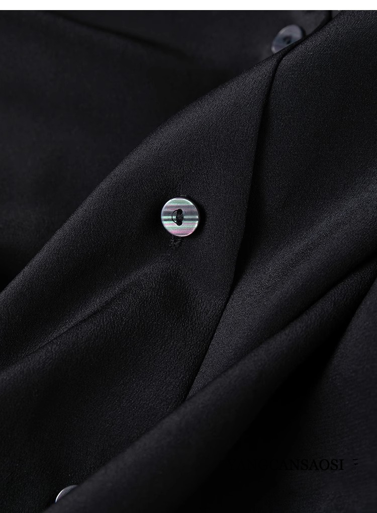 여성 여름 신작 100% 천연 뽕나무 실크 크레페 드  - Silk Blouse Button 리뷰 및 가격