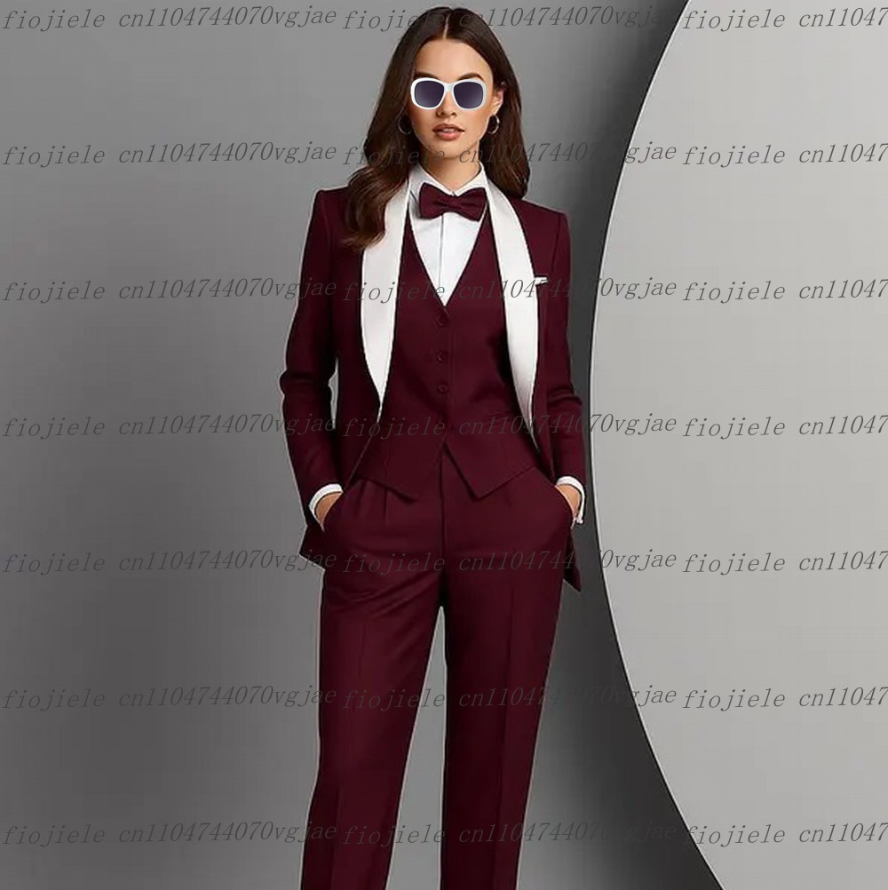 화이트 버건디 정장 여성 정장 웨딩 파티 프롬 여성 어 - Blazer Set Women Formal 리뷰 및 가격