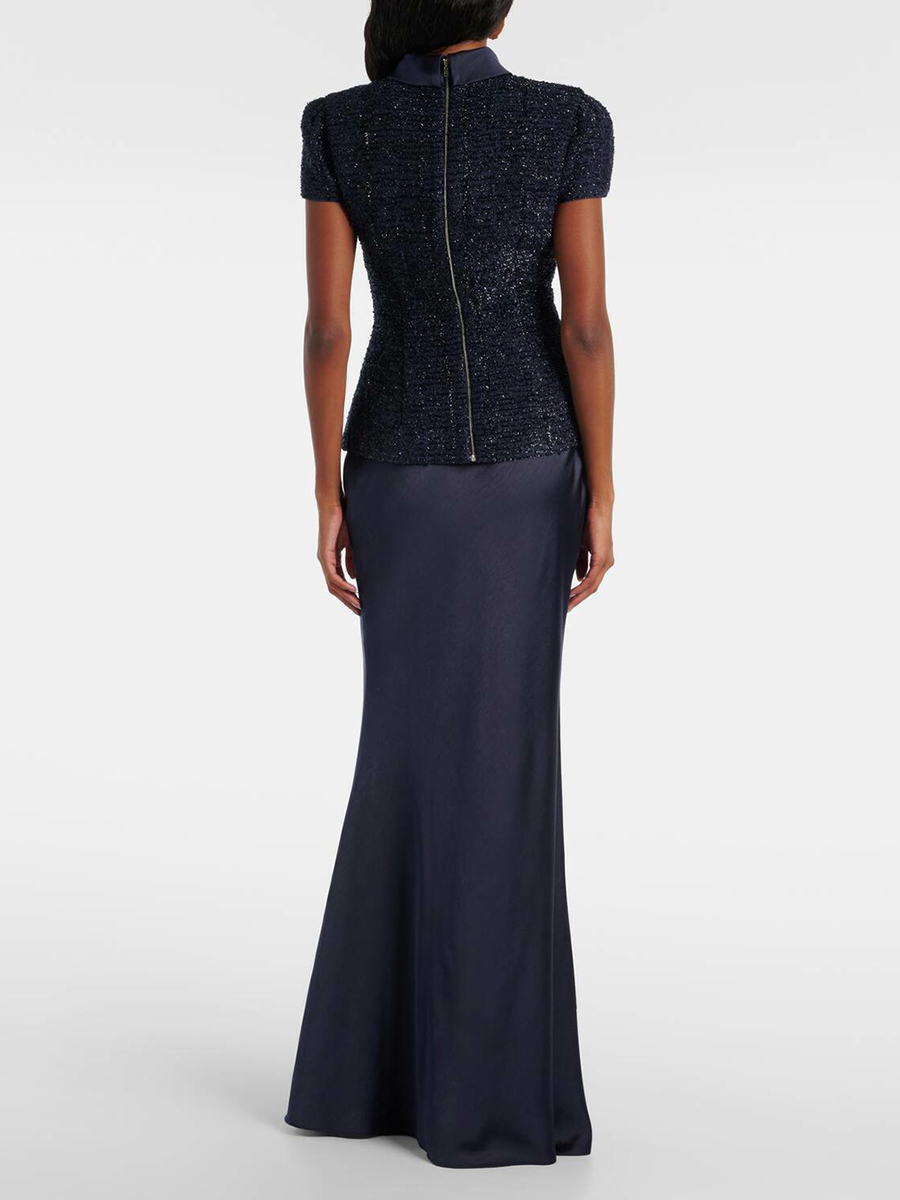 VGH 여성용 시크 투피스 세트, 스탠드 칼라 반팔 스 - Women'S Formal Wear Suits 리뷰 및 가격