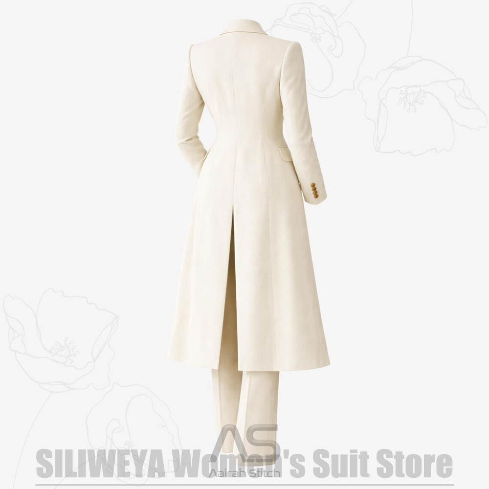 여성 정장 3피스 더블 브레스티드 롱 코트 베스트 팬츠 - Women Luxury Formal Wear 리뷰 및 가격