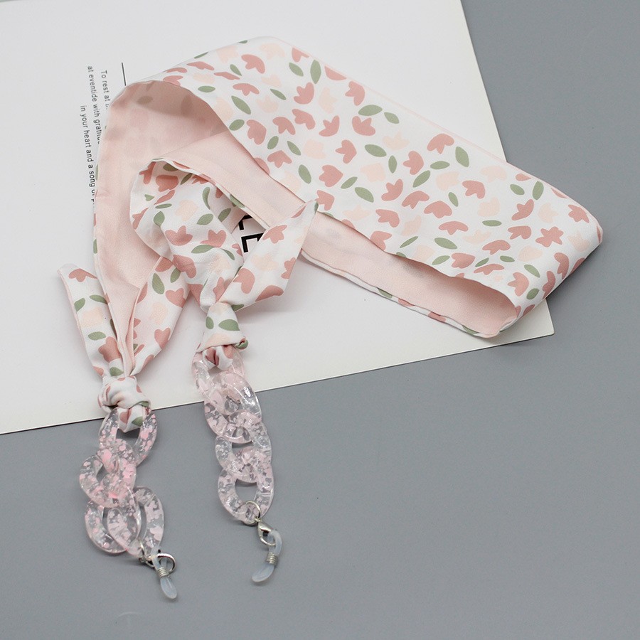 보헤미아 인쇄 실크 스카프 안경 체인 아크릴 선글라스  - Scarf Silk Neck 리뷰 및 가격