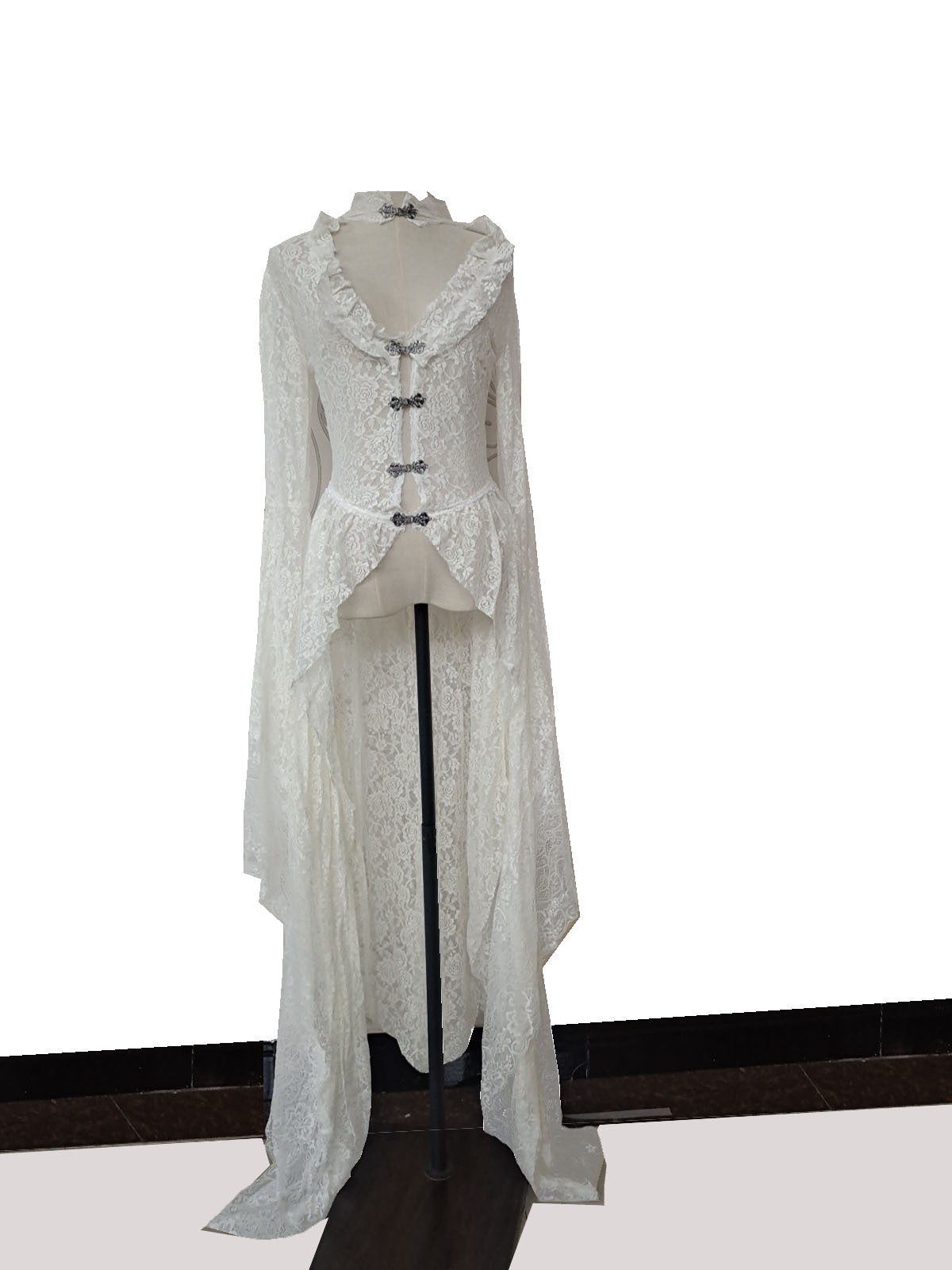 고딕 여성 화이트 빈티지 솔리드 레이스 플레어 슬리브  - Victorian Women'S Formal Wear 리뷰 및 가격