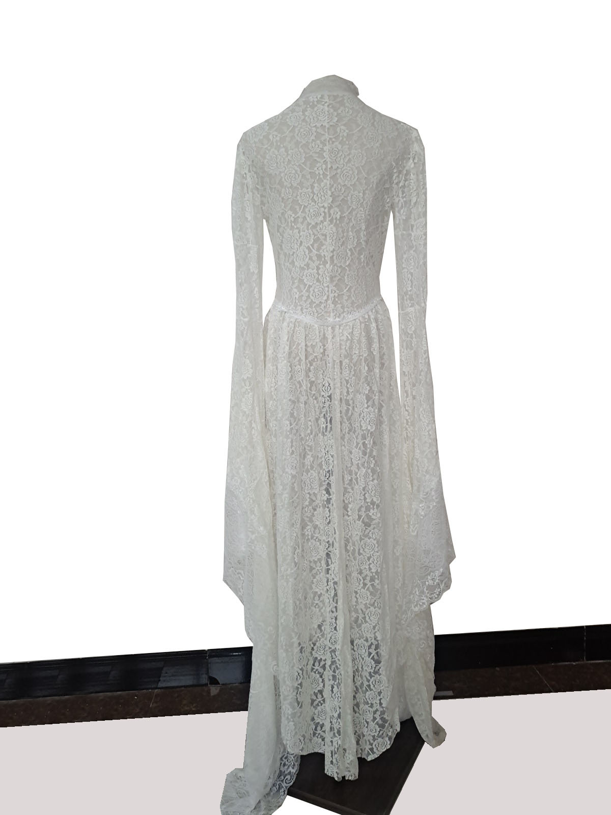 고딕 여성 화이트 빈티지 솔리드 레이스 플레어 슬리브  - Victorian Women'S Formal Wear 리뷰 및 가격