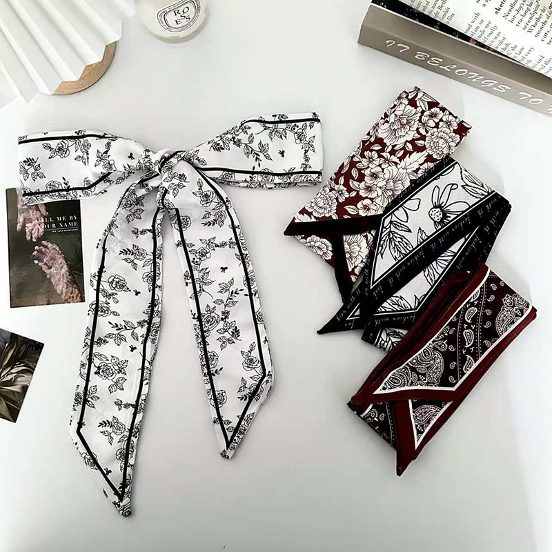럭셔리 패션 여성용 스키니 실크 스카프 롱 헤어 스트립 - Scarf Silk Neck 리뷰 및 가격