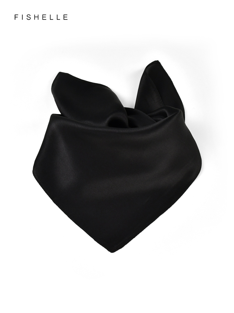솔리드 컬러 블랙 순수 실크 스카프 머리 스카프 손수건 - Scarf Silk Neck 리뷰 및 가격