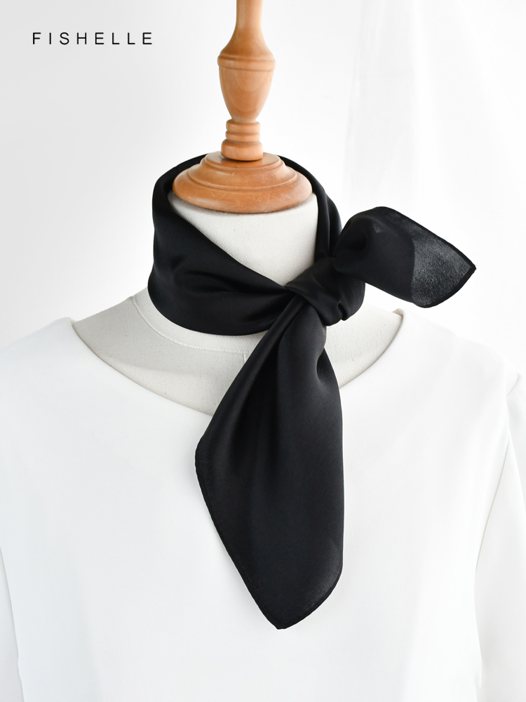 솔리드 컬러 블랙 순수 실크 스카프 머리 스카프 손수건 - Scarf Silk Neck 리뷰 및 가격