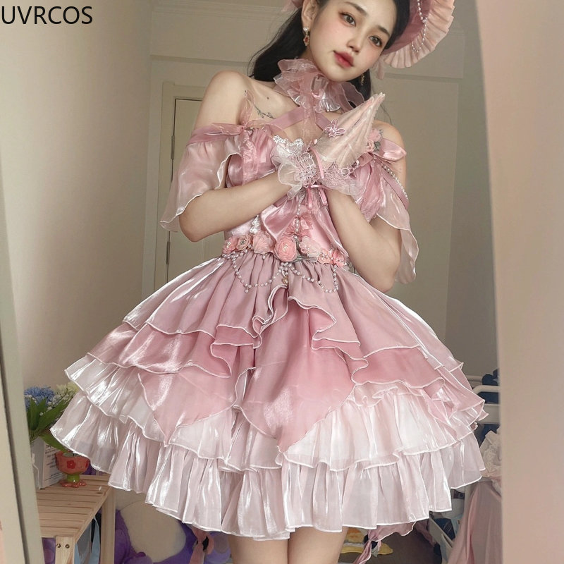 빅토리아 빈티지 로리타 Jsk 드레스 여성 우아한 꽃  - Victorian Women'S Formal Wear 리뷰 및 가격