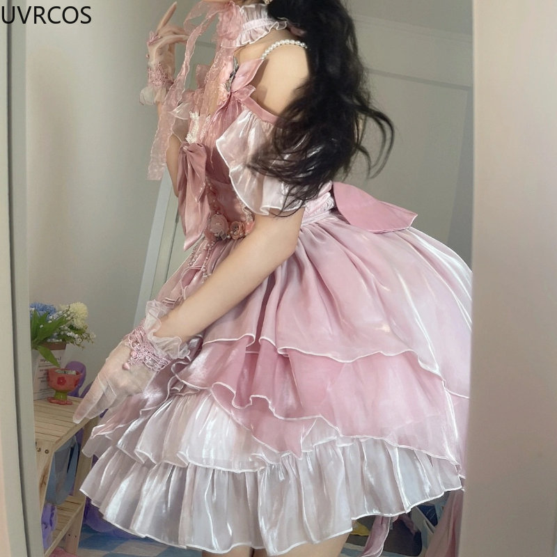 빅토리아 빈티지 로리타 Jsk 드레스 여성 우아한 꽃  - Victorian Women'S Formal Wear 리뷰 및 가격