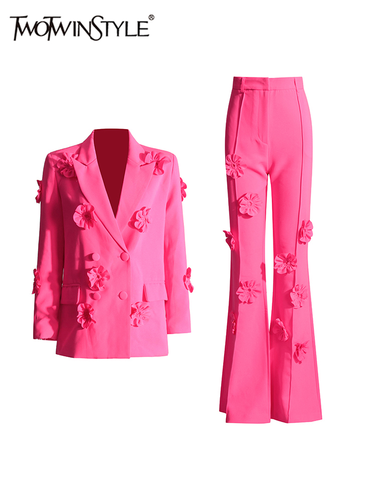 TWOTWINSTYLE 여성용 스플라이스 아플리케 세트 - Women'S Formal Wear Suits 리뷰 및 가격