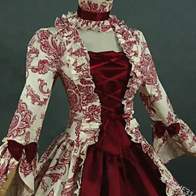 플러스 사이즈 여성 고딕 플로럴 레이스 로브 중세 르네 - Victorian Women'S Formal Wear 리뷰 및 가격